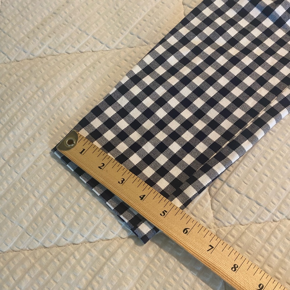 J. Crew Factory Navy Gingham Winnie Ankle Cotton Stretch Preppy Pants Size 0 - Picture 7 of 15